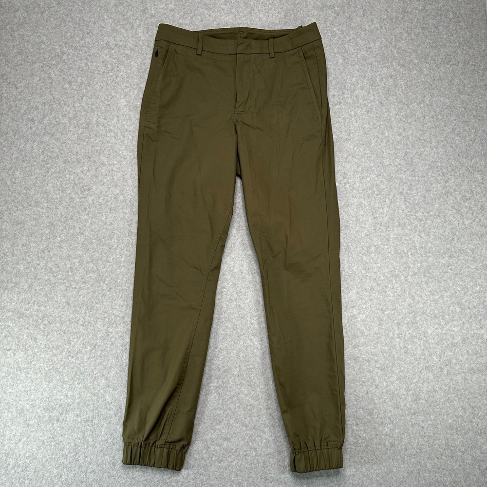 KIT AND ACE Mens Navigator Commute Joggers‎ Olive Size 30 Casual Comfort Stretch
